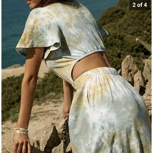 Anthropologie open back floral dress